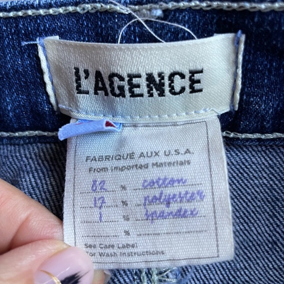 L'Agence Sada High Rise Slim Ankle Crop, Jeans, in Cambridge. Size 30" - Picture 7 of 8
